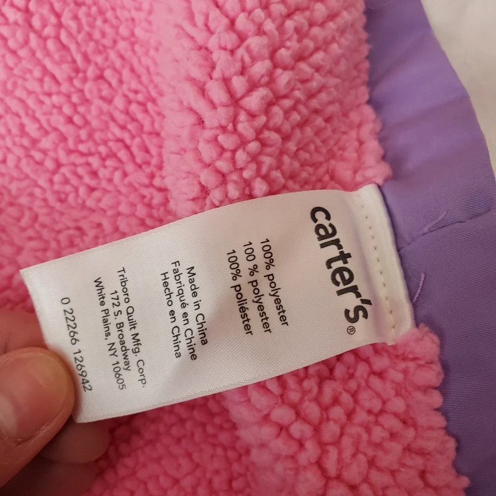 Carters Cozy Baby Girl Blanket Polka Dots Pink White Blue Green Purple‎ Satin
